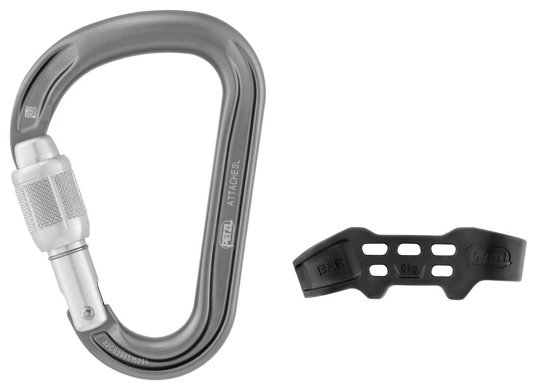 Attache Bar - gray, belay carabiner