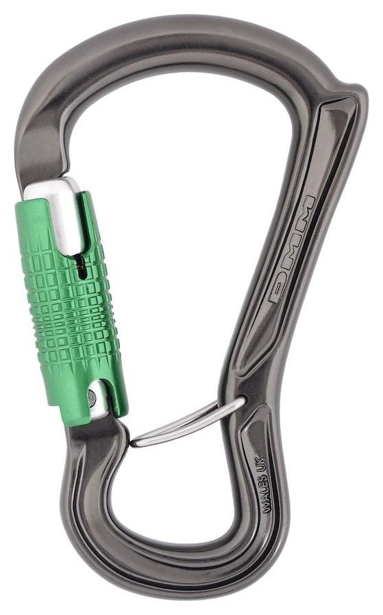 Ceros Locksafe - titanium/groen, beveiligde karabiner