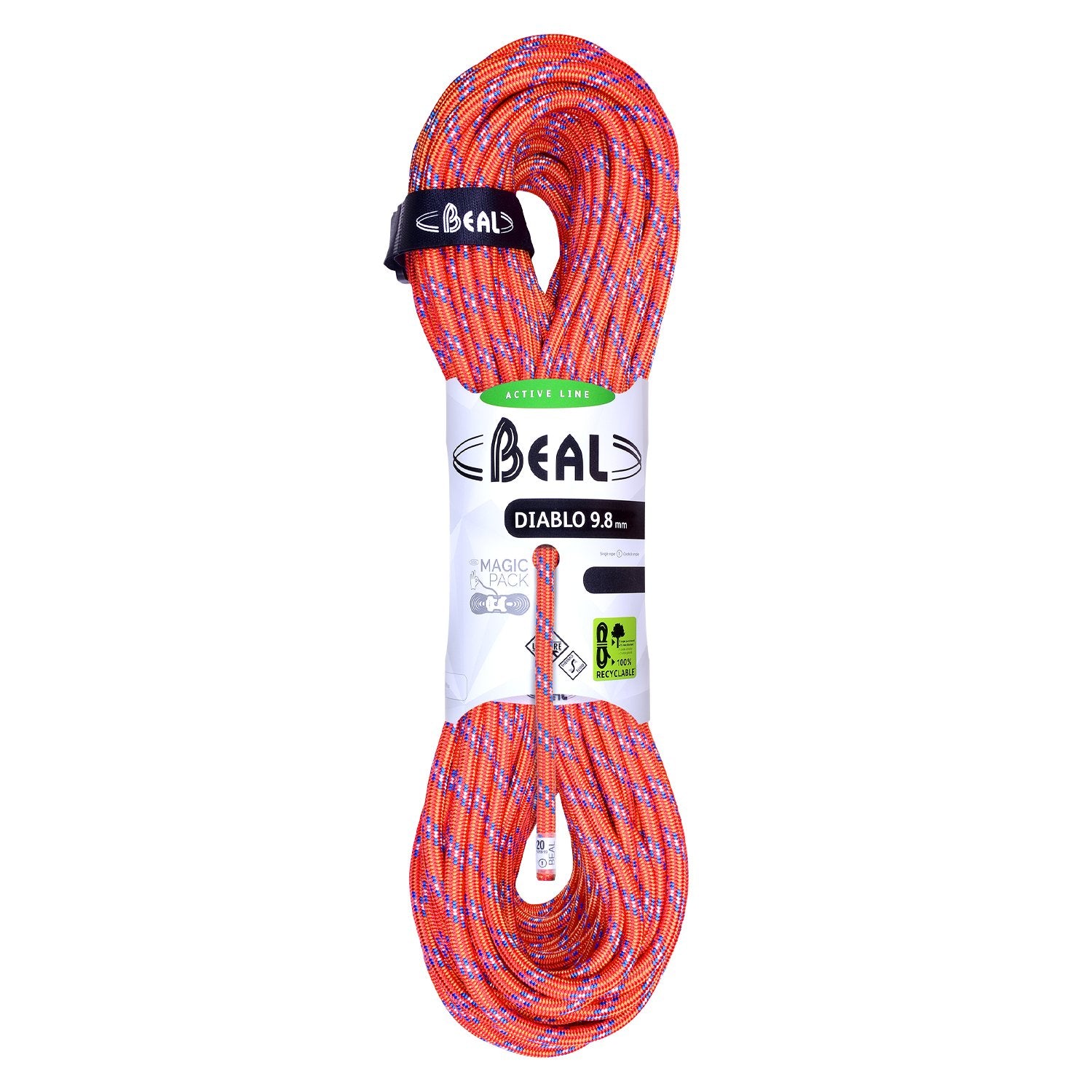 Diablo (9.8mm, 80m) - unicore, red, climbing rope