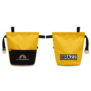 Load image into Gallery viewer, Leftover Chalk Bag - black/yellow, chalk bucket