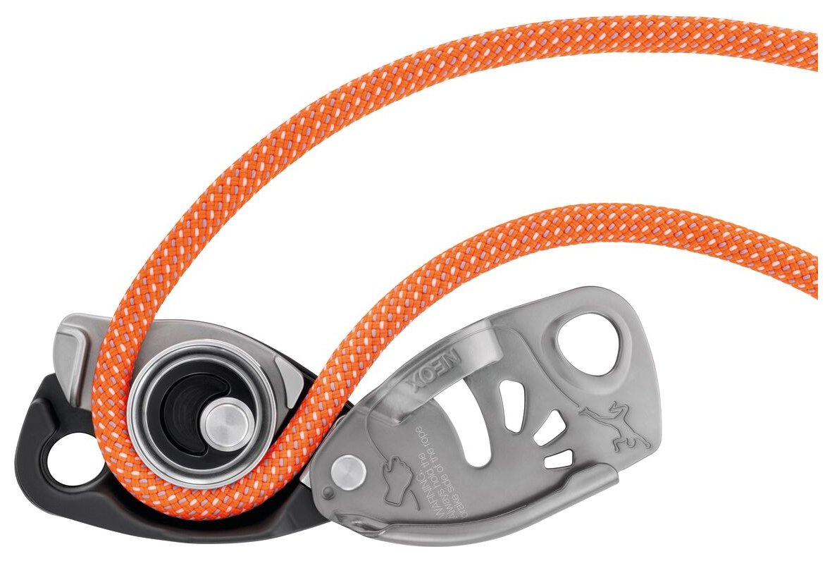 Neox Belay Kit - gris clair, assureur avec mousqueton unidirectionnel