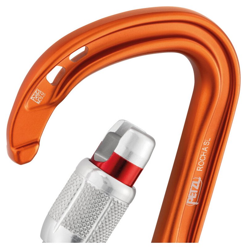 Rocha Screw-Lock - oranje, lichtgewicht schroefkarabiner