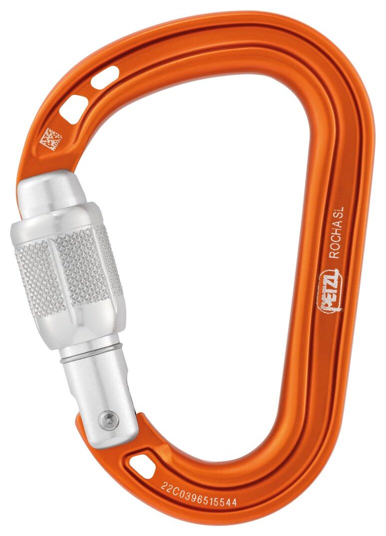 Rocha Screw-Lock - oranje, lichtgewicht schroefkarabiner