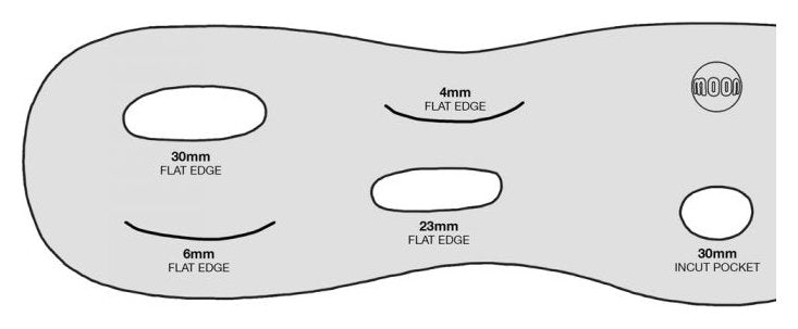 Moon Fingerboard - Traffic White, hangbord