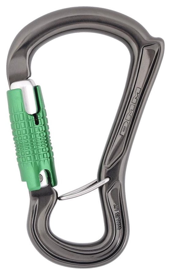 Ceros Locksafe - titanium/vert, mousqueton d'assurage