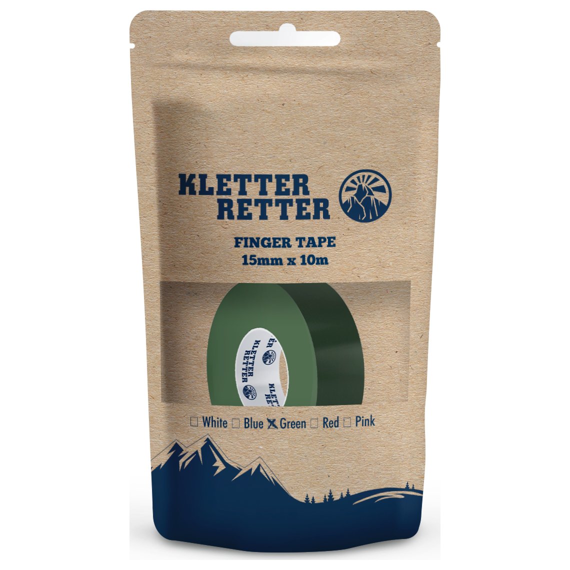 Finger Tape (15mm x 10m) - vert, strap d'escalade