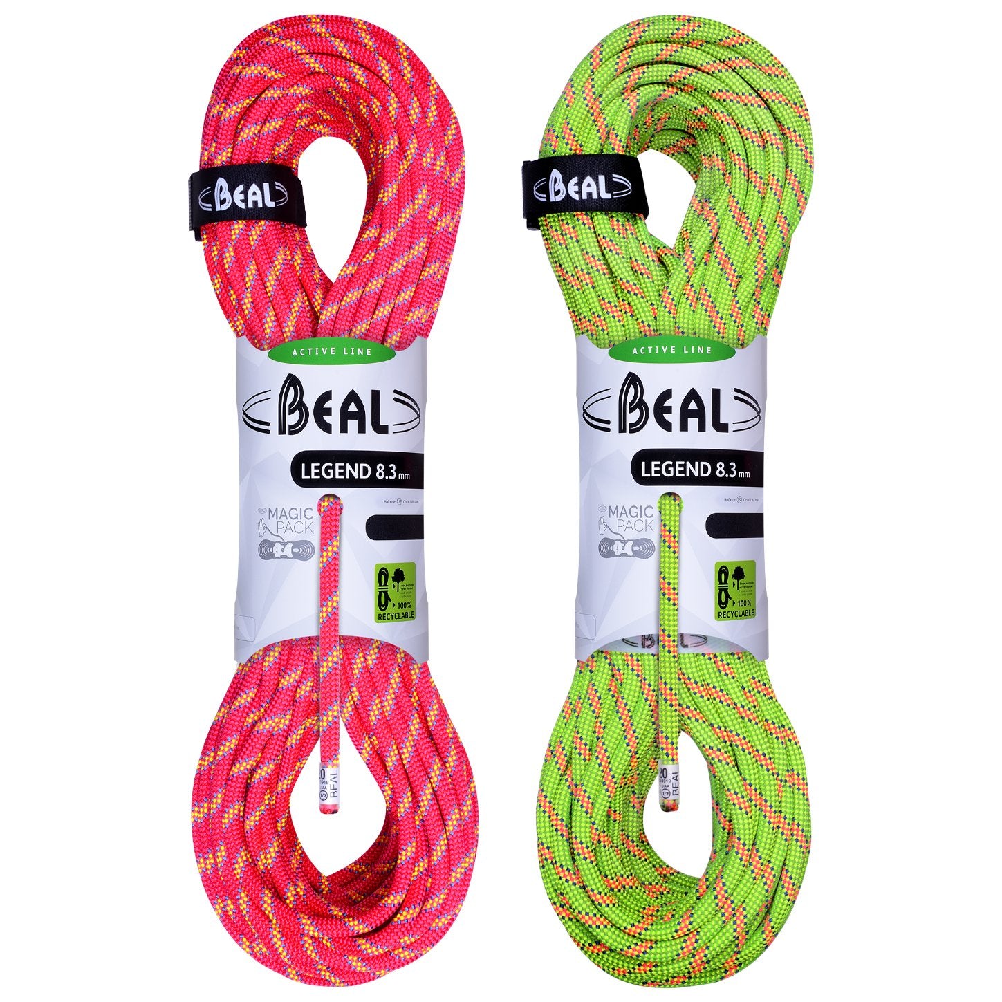 Legend (8.3mm, 2x60m) - groen/roze, dubbel touw