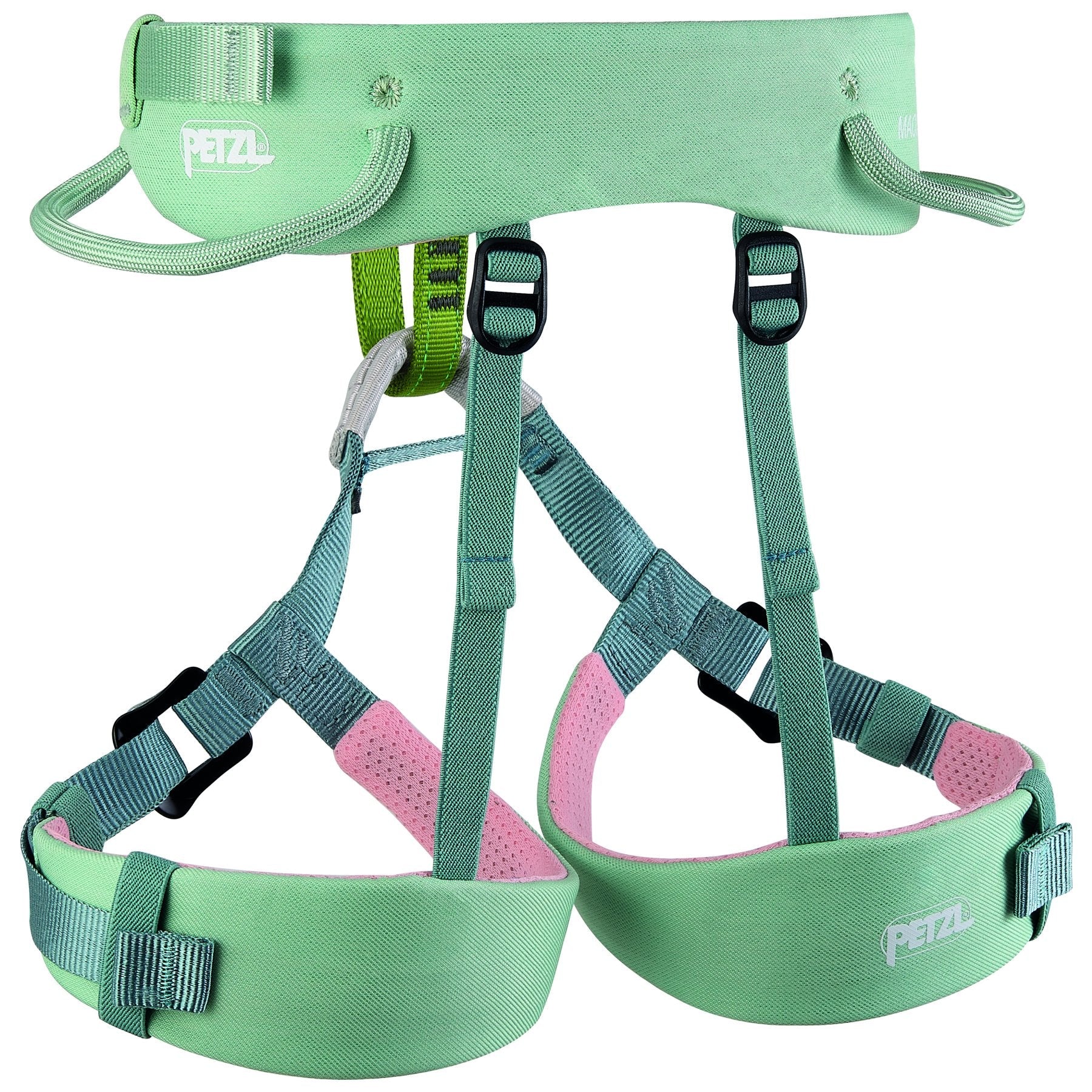 Macchu - jade green, harnais d'escalade pour enfants
