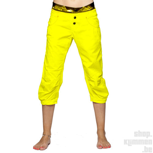 Sahel 3/4 - jaune, pantalon escalade 3/4 femmes
