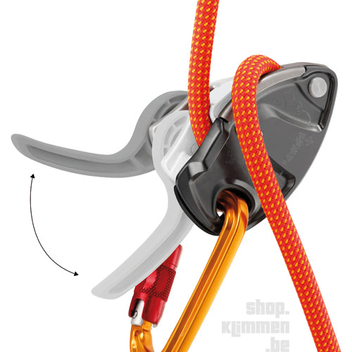 GriGri+ - orange, belay device with anti-panic handle