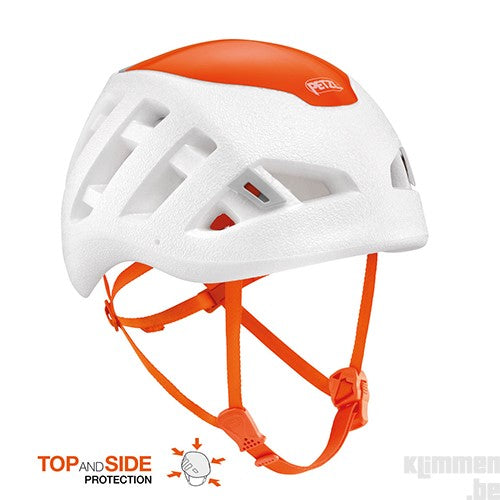 Sirocco - blanc/orange, casque ultra léger escalade