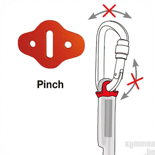 Pinch, systeem voor het vastzetten van een karabiner